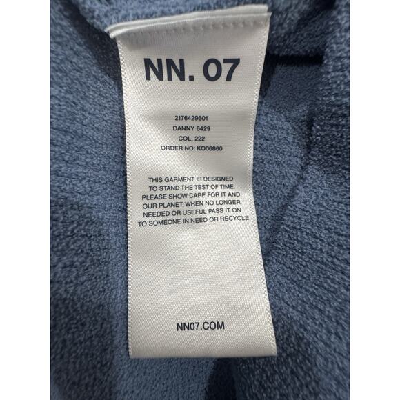 Blue Knit Sweater Relaxed Fit Pullover Long Sleeve Cozy Casual Top - Picture 5 of 6